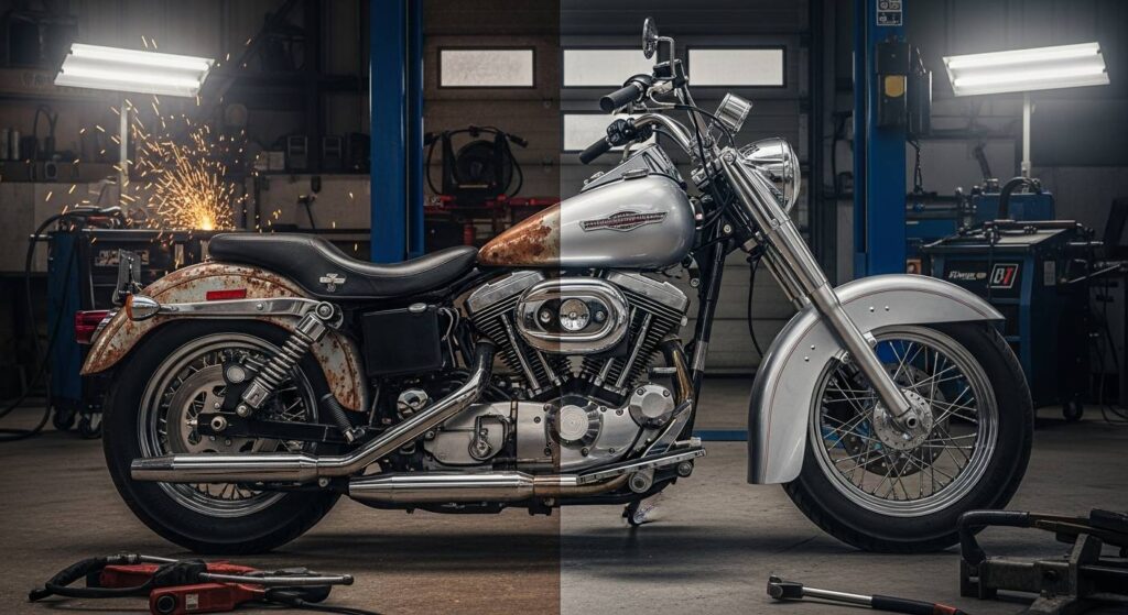 錆びたハーレーが宝物に変わる！旧車レストア×カスタム修理の世界