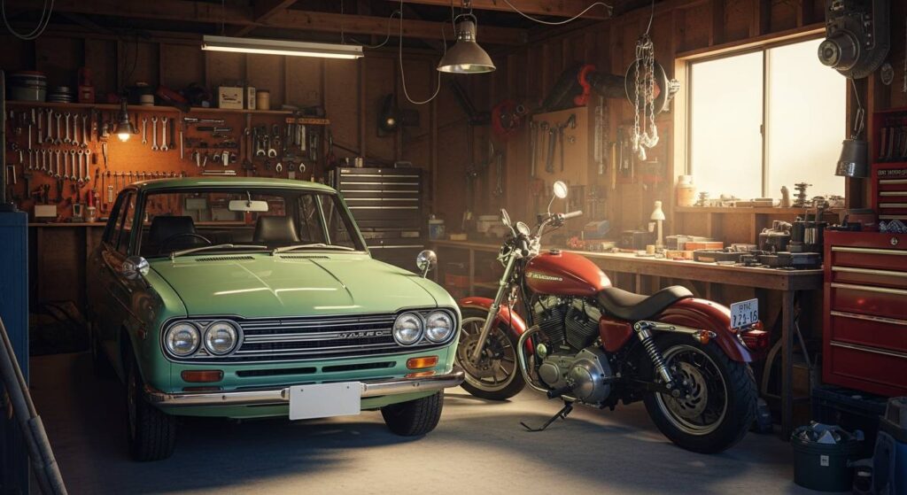 旧車ブルーバードとハーレーをDIYカスタム！素人が挑む劇的修理ブログ
